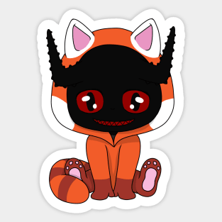 creepypasta red panda (zalgo) Sticker